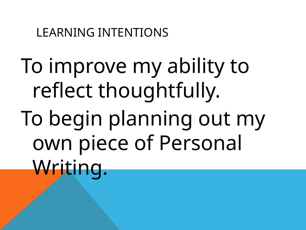 S2 English Miss McDonald Personal Writing S2 - slide 3 of 39