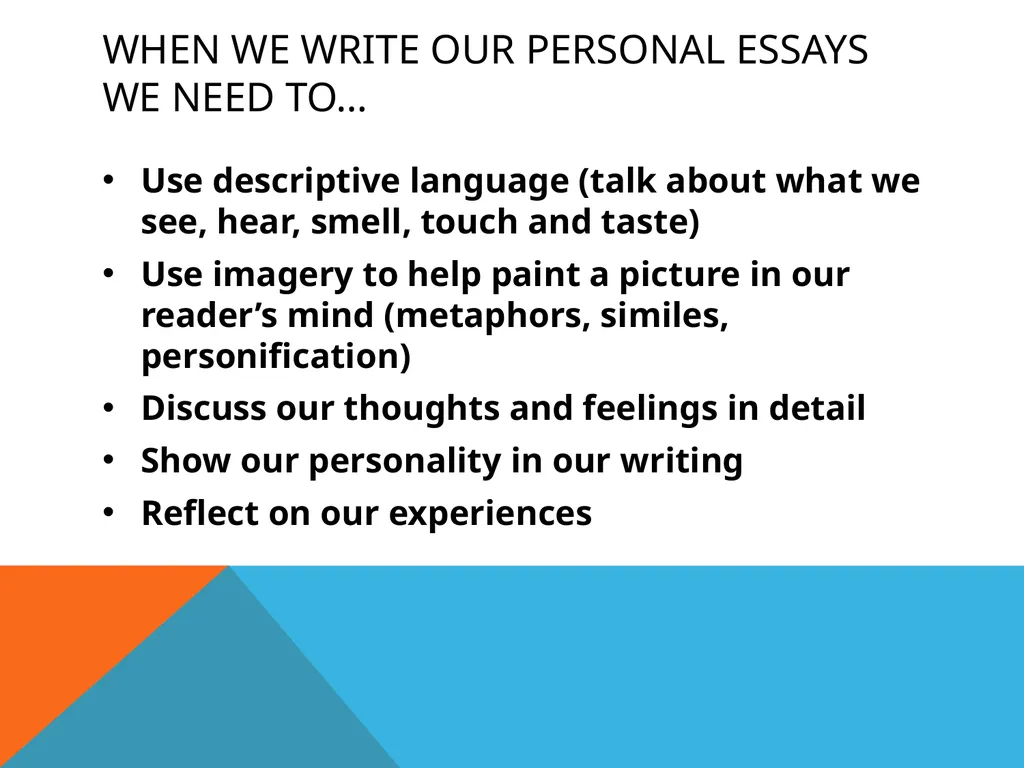 S2 English Miss McDonald Personal Writing S2 - slide 11 of 39