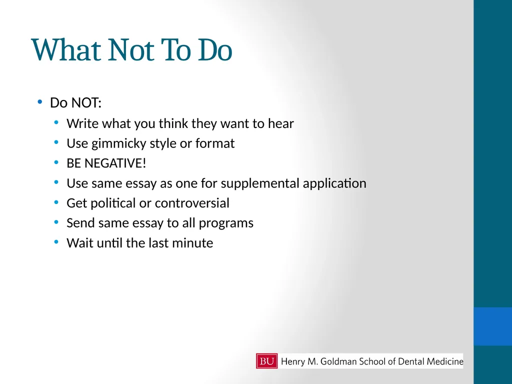 Personal Statement Writing Workshop Career - slide 6 of 8