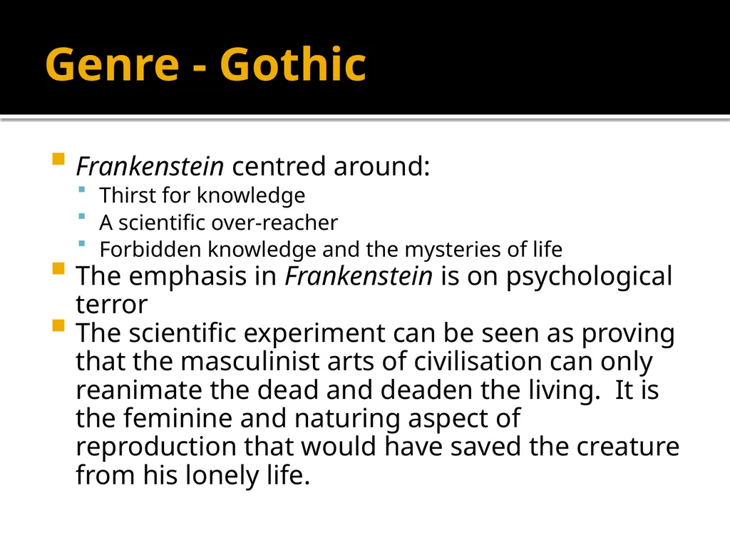Mary Shelley’s Frankenstein Massive Revision - slide 20 of 28