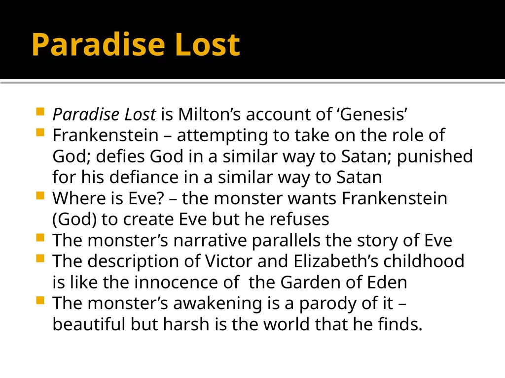 Mary Shelley’s Frankenstein Massive Revision - slide 6 of 28