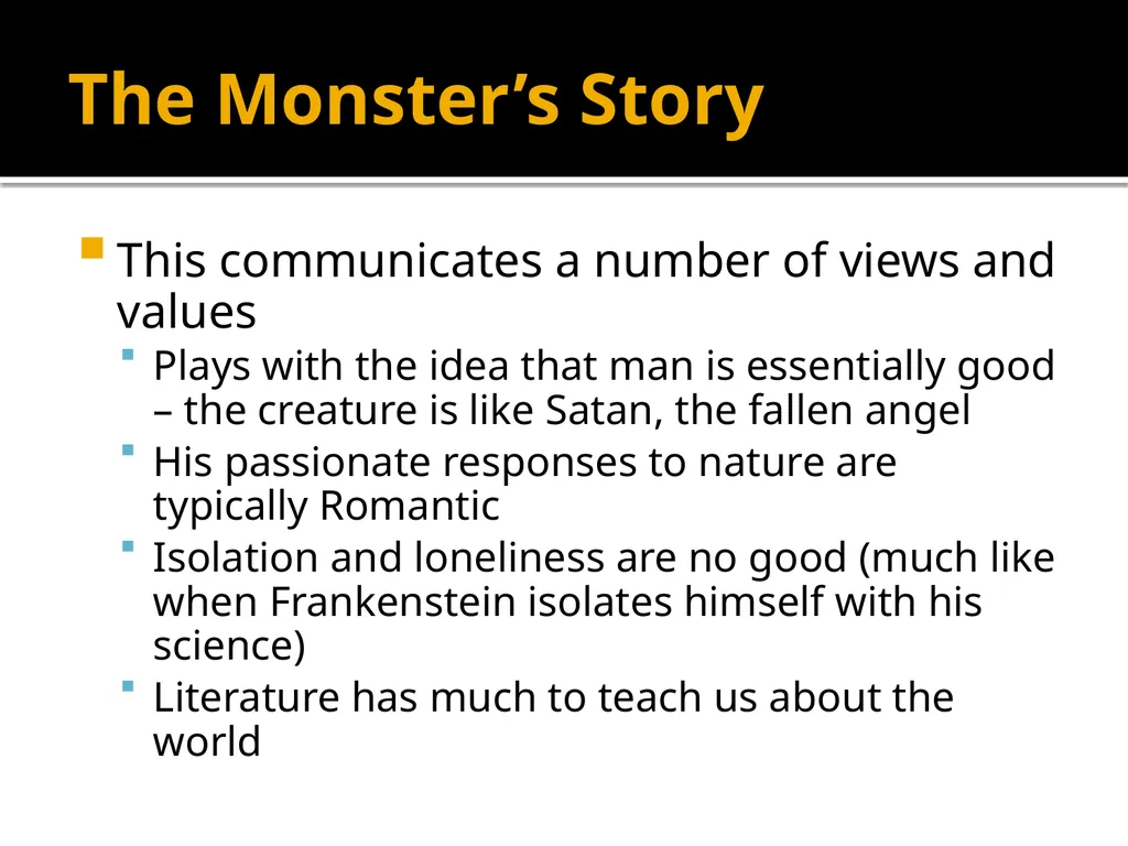 Mary Shelley’s Frankenstein Massive Revision - slide 9 of 28