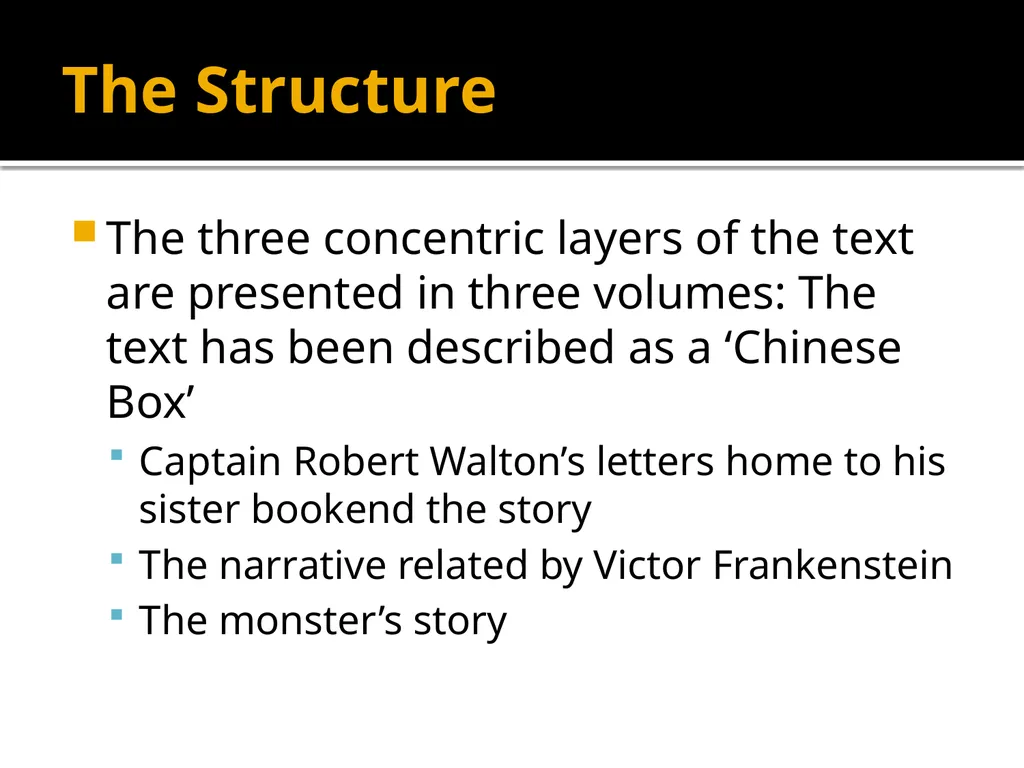 Mary Shelley’s Frankenstein Massive Revision - slide 7 of 28