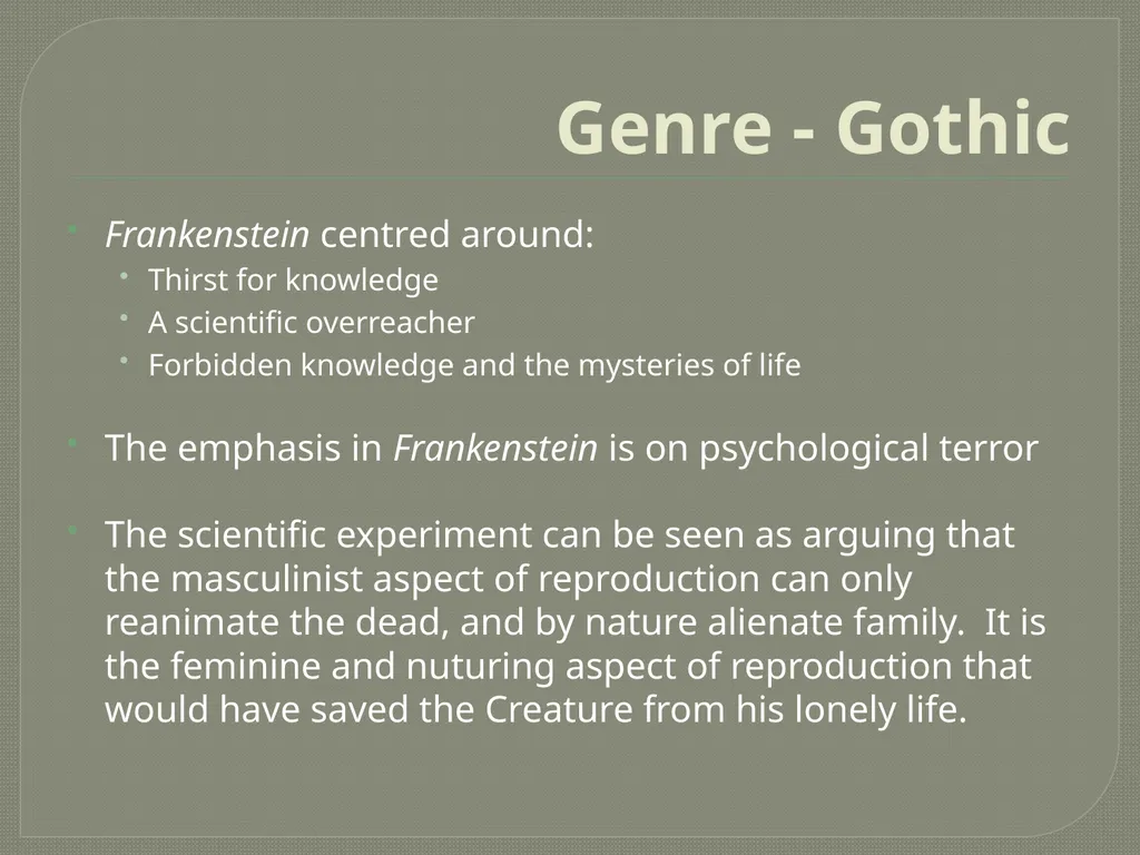 Introduction to Frankenstein © The English - slide 20 of 32