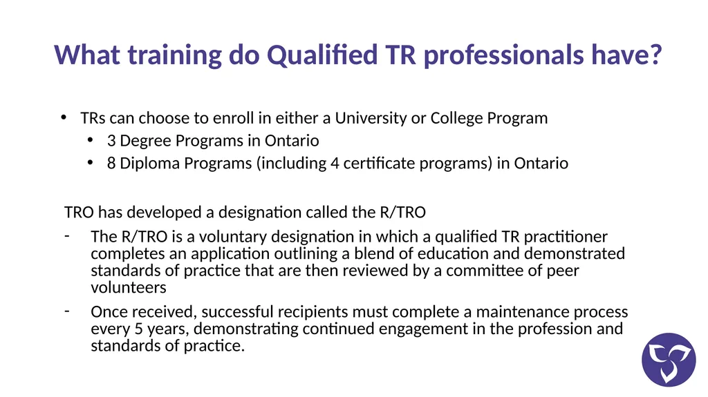 THERAPEUTIC RECREATION AWARENESS What is - slide 7 of 9