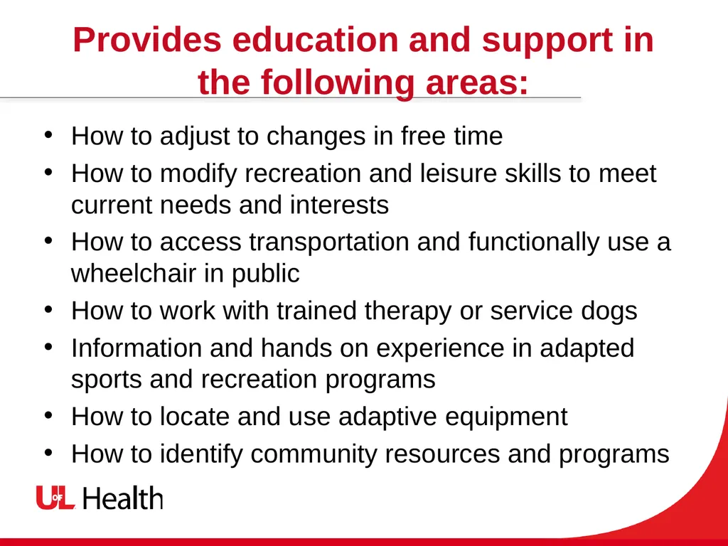 Recreation Therapy and Spinal Cord Injury (SCI) - slide 3 of 13