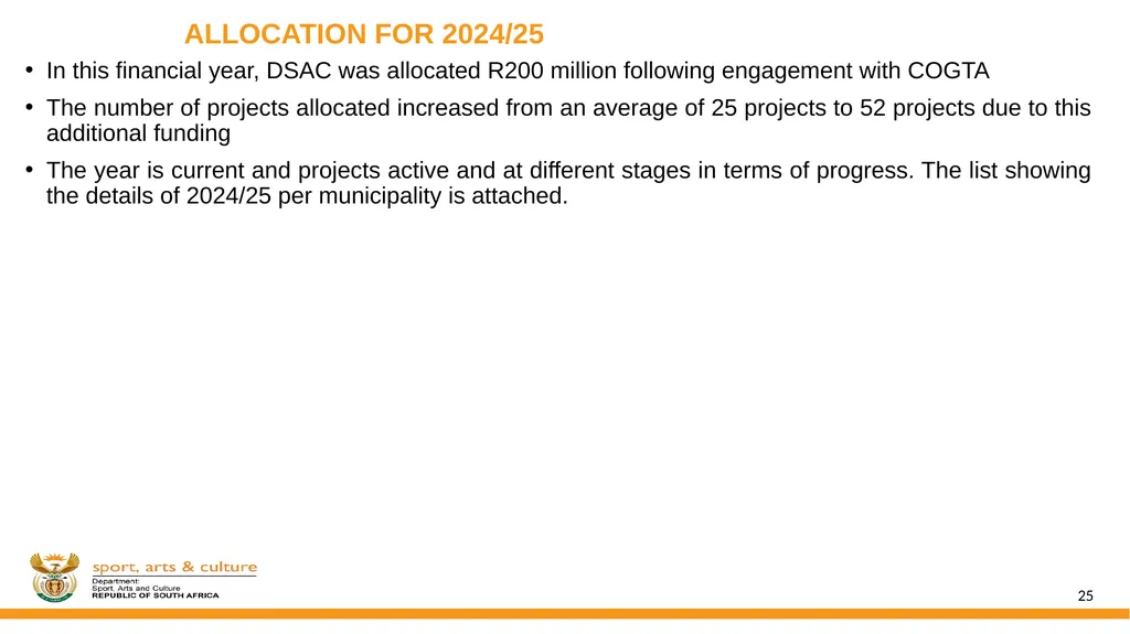 DSAC MIG: SPORT AND RECREATION INFRASTRUCTURE - slide 25 of 49