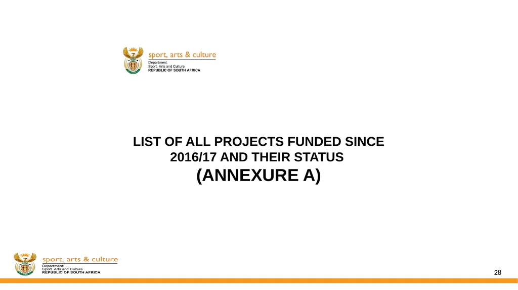 DSAC MIG: SPORT AND RECREATION INFRASTRUCTURE - slide 28 of 49