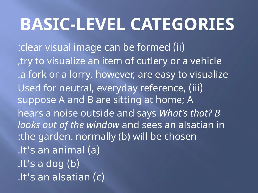 SEMANTICS Word meanings and concepts By: Dania - slide 30 of 57