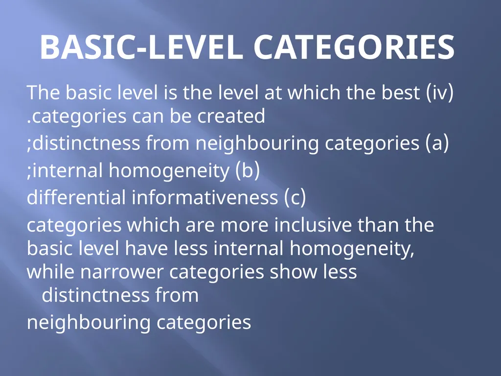 SEMANTICS Word meanings and concepts By: Dania - slide 31 of 57