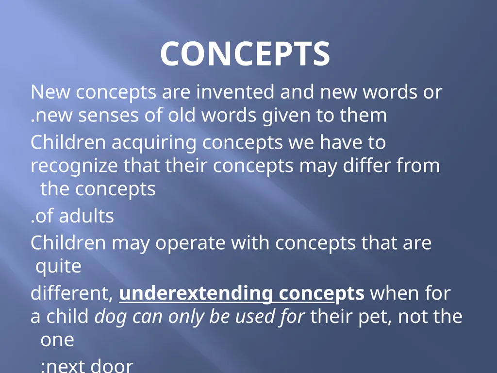 SEMANTICS Word meanings and concepts By: Dania - slide 43 of 57
