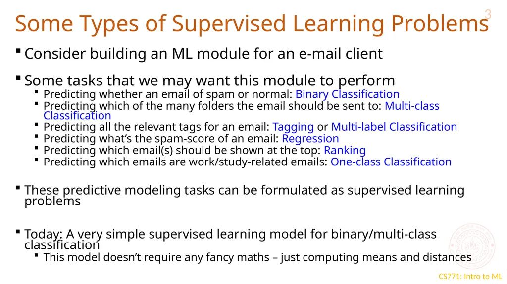 Learning with Prototypes CS771: Introduction to - slide 3 of 22