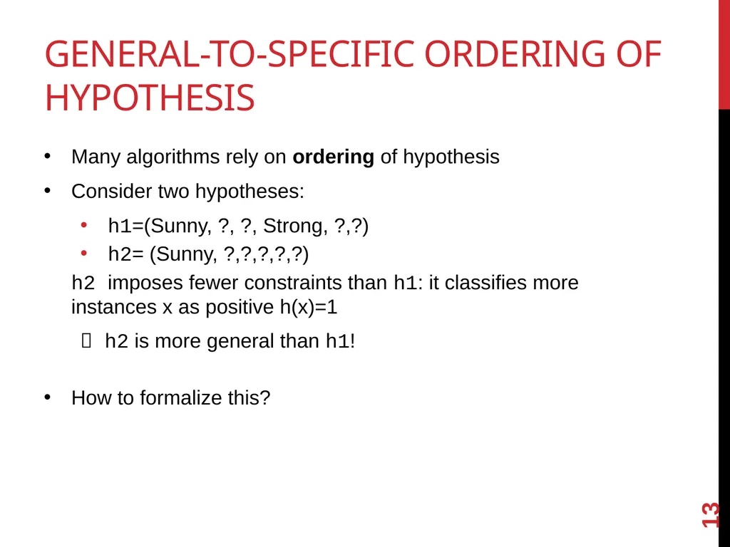 Machine Learning lecture 2 concept learning and - slide 13 of 18