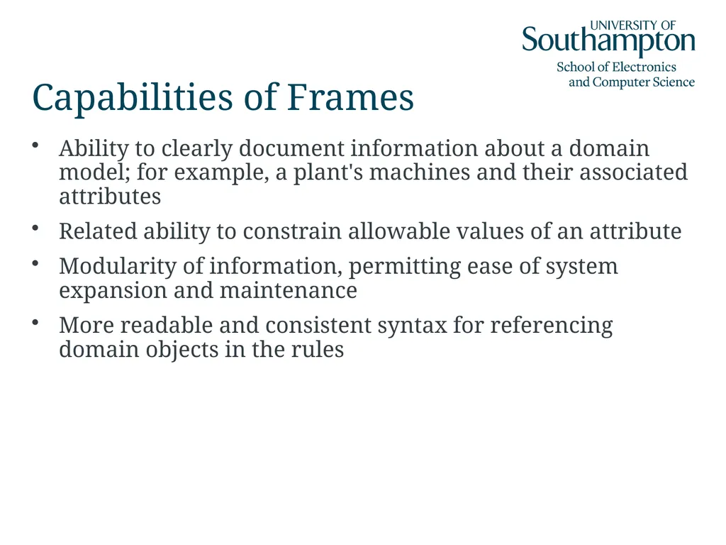 Semantic Networks, Frames, Scripts and Rules Dr - slide 26 of 50
