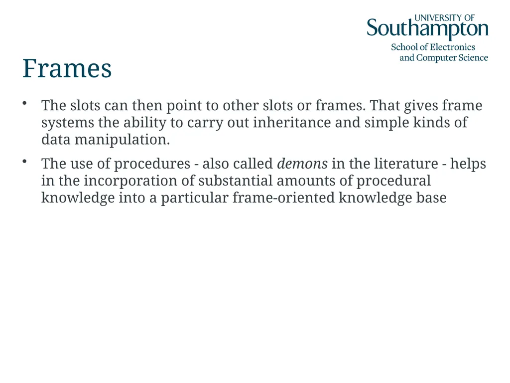 Semantic Networks, Frames, Scripts and Rules Dr - slide 15 of 50