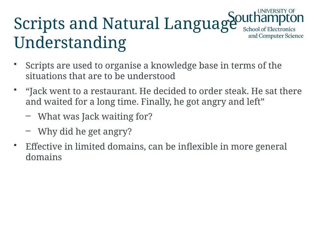 Semantic Networks, Frames, Scripts and Rules Dr - slide 34 of 50