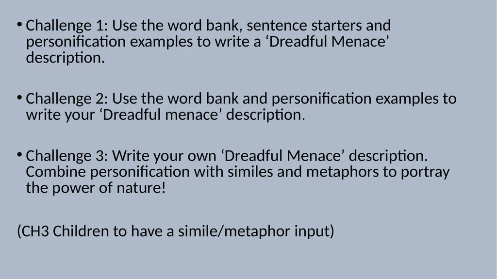 The Dreadful Menace – Lesson 1 Lesson 1 - To - slide 15 of 17