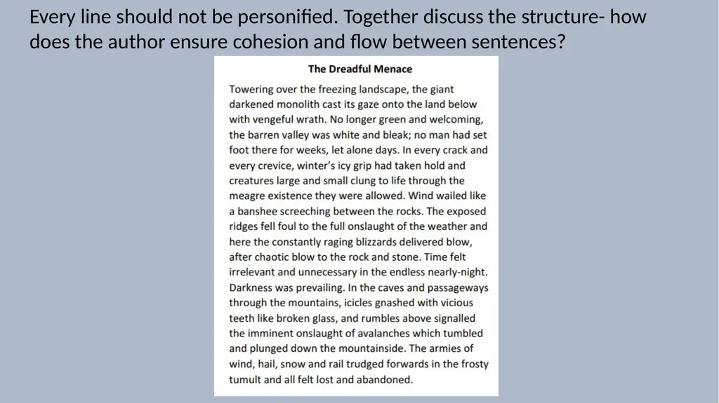 The Dreadful Menace – Lesson 1 Lesson 1 - To - slide 12 of 17