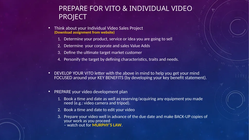 Preparing your vito letter With Duane weaver - slide 2 of 2