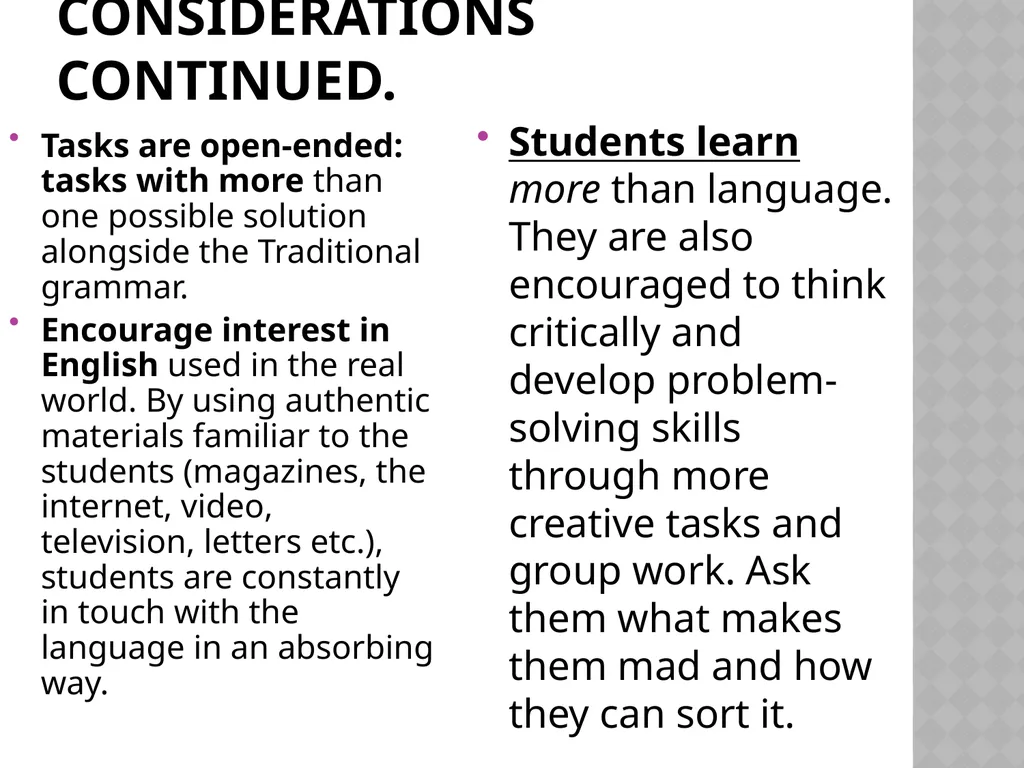 PRACTICAL CLASSROOM ACTIVITIES A PRESENTATION BY - slide 9 of 21