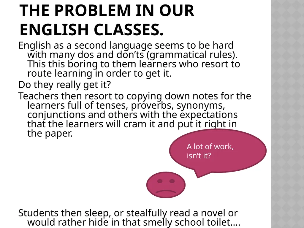 PRACTICAL CLASSROOM ACTIVITIES A PRESENTATION BY - slide 10 of 21