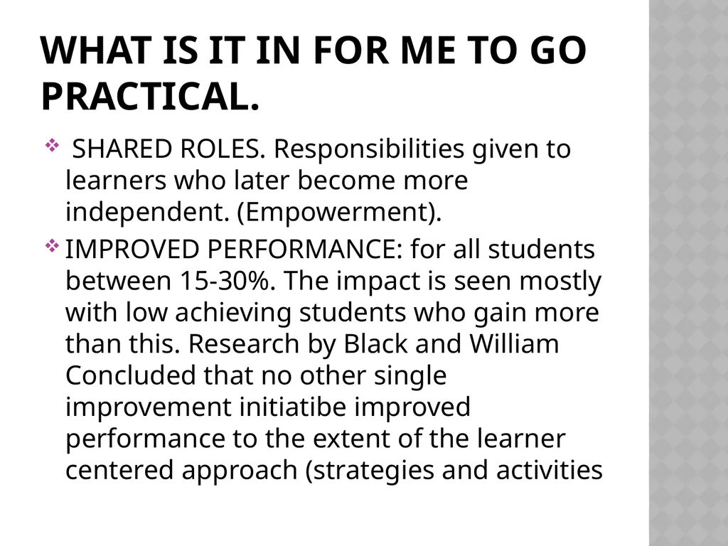 PRACTICAL CLASSROOM ACTIVITIES A PRESENTATION BY - slide 6 of 21