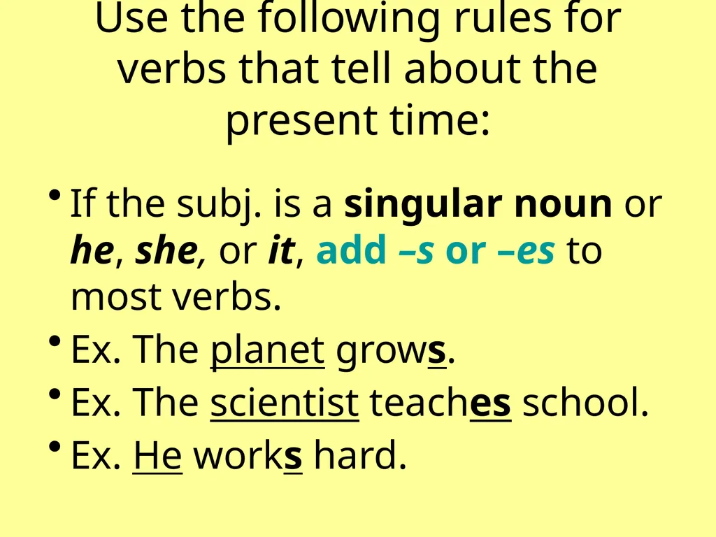 Subject-Verb Agreement It’s all about “teamwork!” - slide 3 of 6