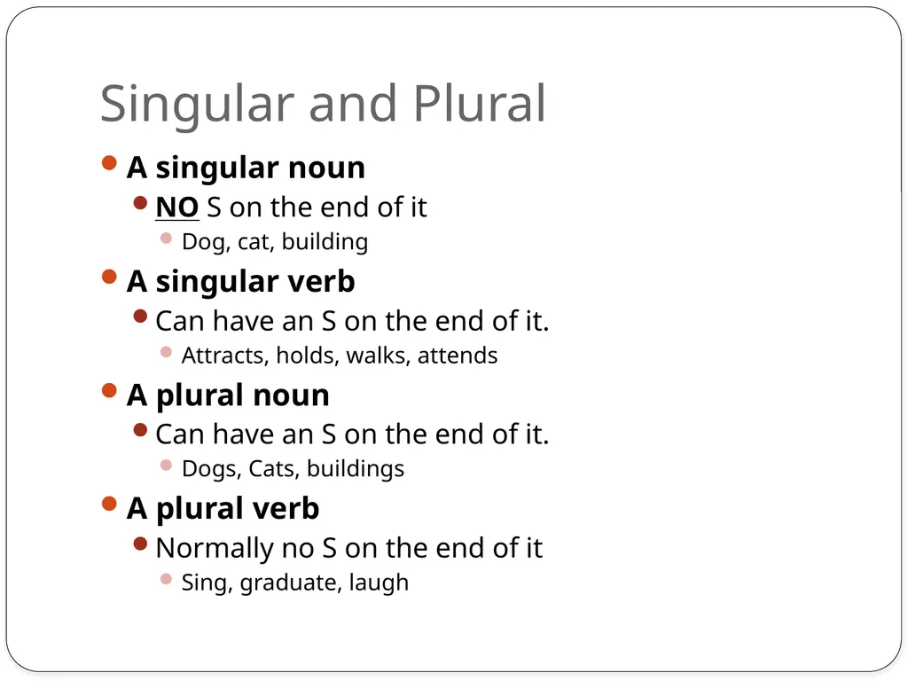 Chapter 5 Subject Verb Agreement A verb should - slide 3 of 12