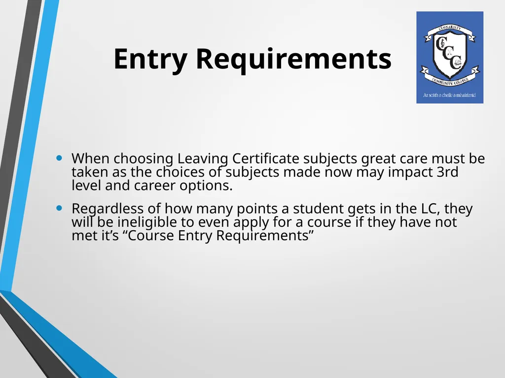 WELCOME Presentation on Subject Choice for Leaving - slide 16 of 25