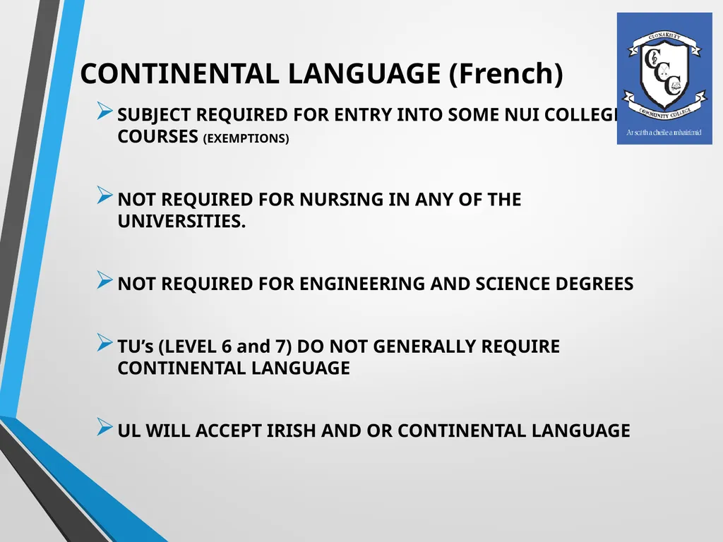 WELCOME Presentation on Subject Choice for Leaving - slide 17 of 25