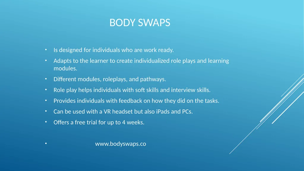Virtual reality Jenn Sirois & Corey Viability - slide 3 of 4