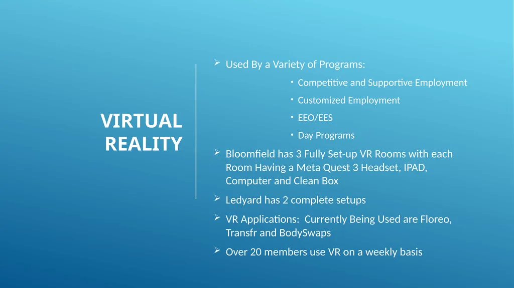 Virtual reality Jenn Sirois & Corey Viability - slide 2 of 4
