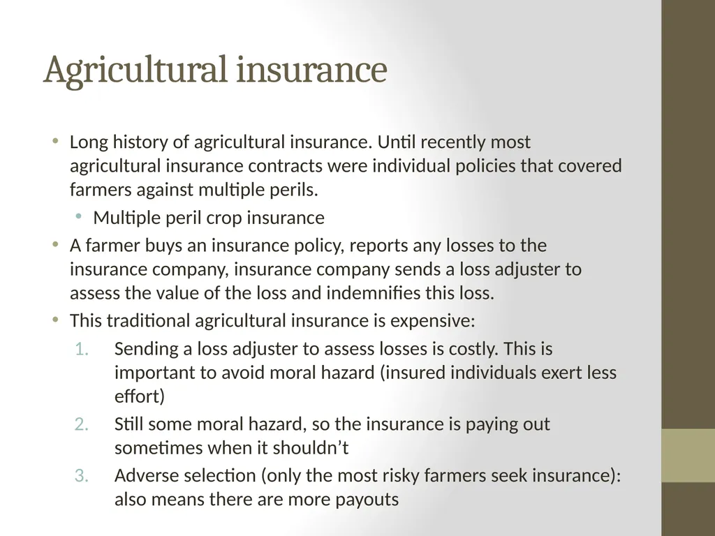 Learning about Agricultural Microinsurance from - slide 14 of 38