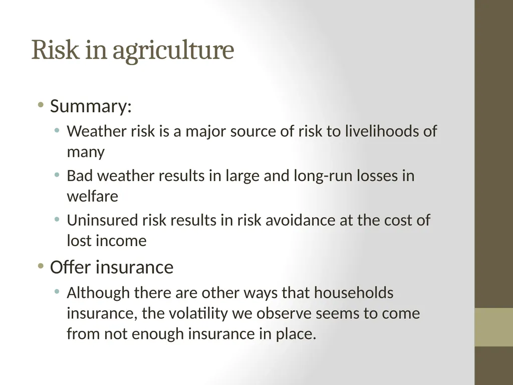 Learning about Agricultural Microinsurance from - slide 10 of 38