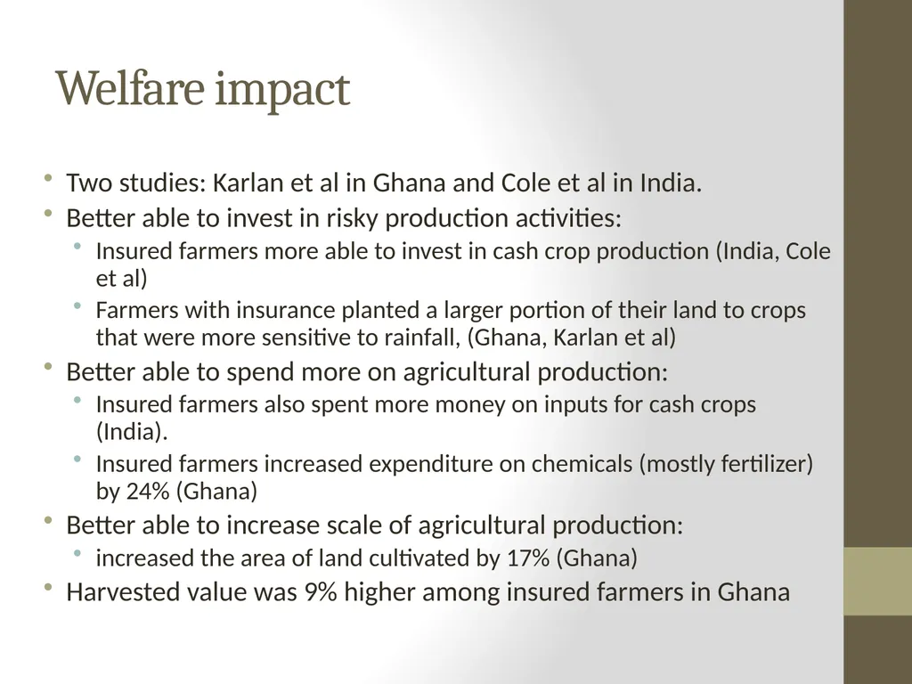 Learning about Agricultural Microinsurance from - slide 35 of 38