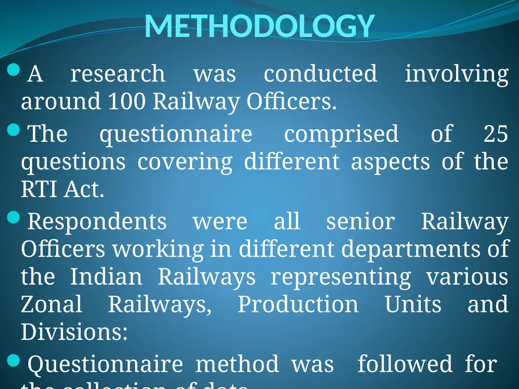 IMPLEMENTATION OF RTI ON INDIAN RAILWAYS - slide 2 of 30