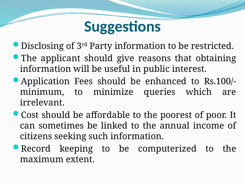 IMPLEMENTATION OF RTI ON INDIAN RAILWAYS - slide 22 of 30