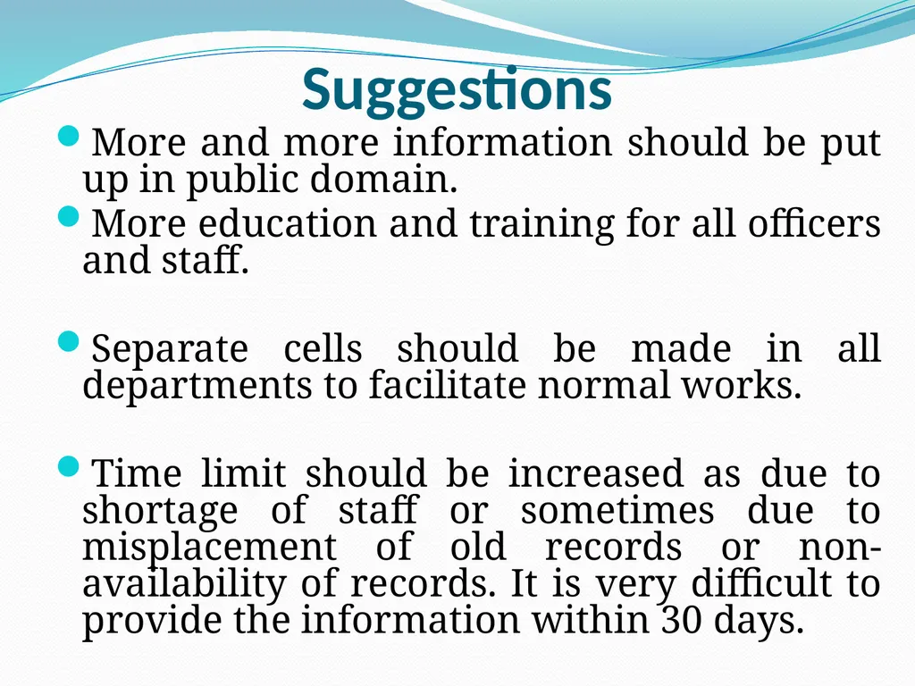 IMPLEMENTATION OF RTI ON INDIAN RAILWAYS - slide 23 of 30