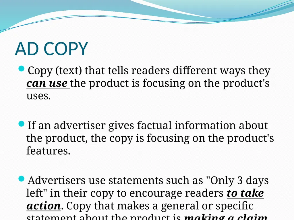 SEM 3.03 & 3.04 COMPONENTS OF ADVERTISEMEN S - slide 3 of 61