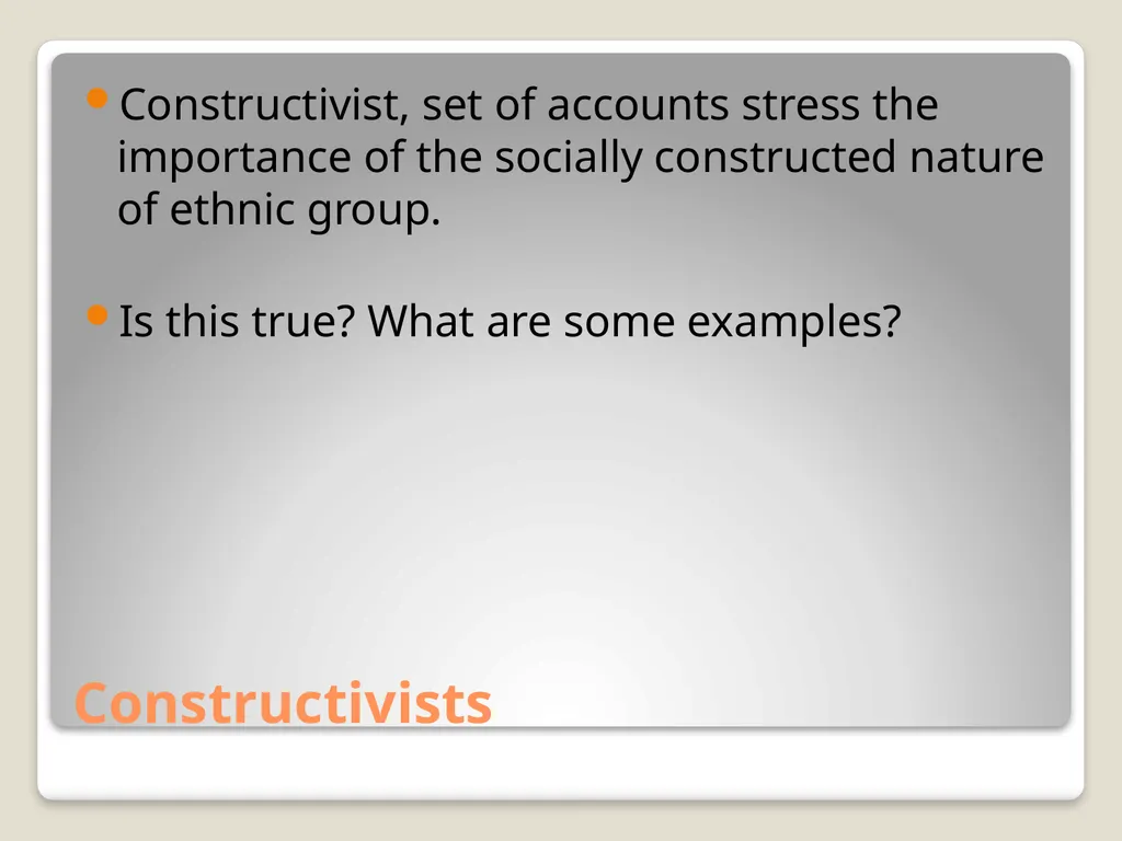 Ethnicity, Ethonocentrism, and Conflict Dr. Jared - slide 6 of 16