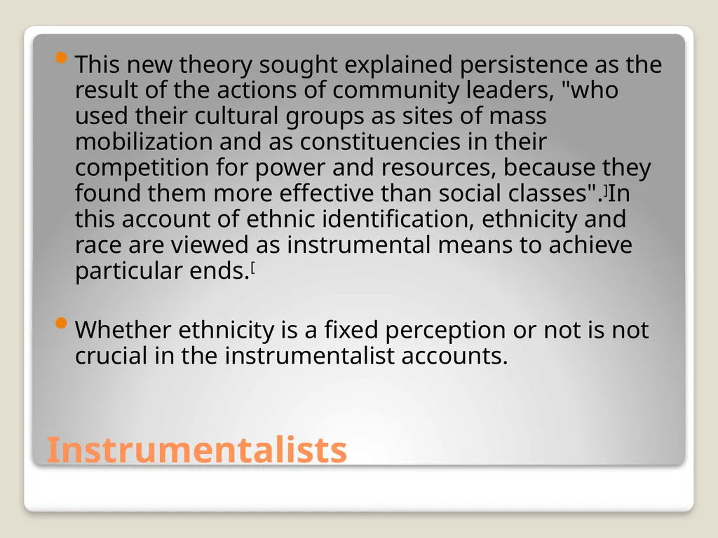 Ethnicity, Ethonocentrism, and Conflict Dr. Jared - slide 5 of 16
