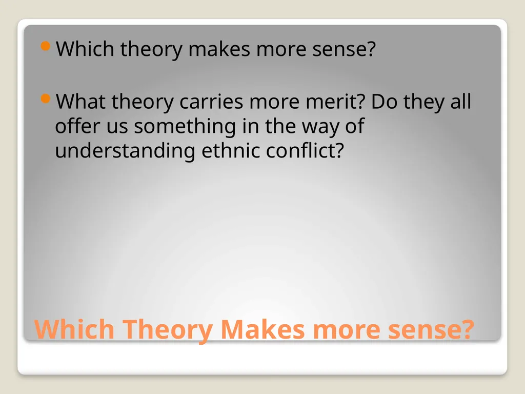Ethnicity, Ethonocentrism, and Conflict Dr. Jared - slide 7 of 16