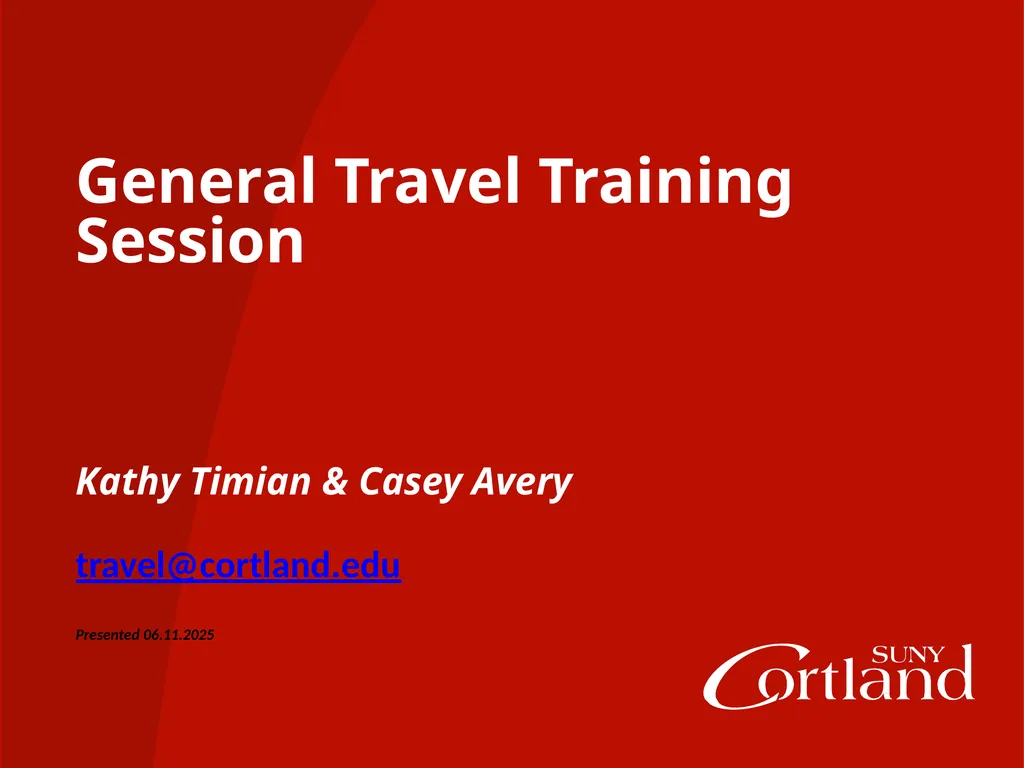 General Travel Training Session Kathy Timian &