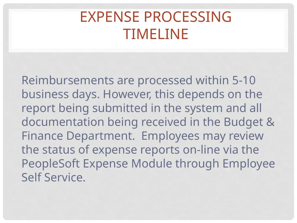 Travel and expense Reimbursement Presented by: - slide 32 of 39