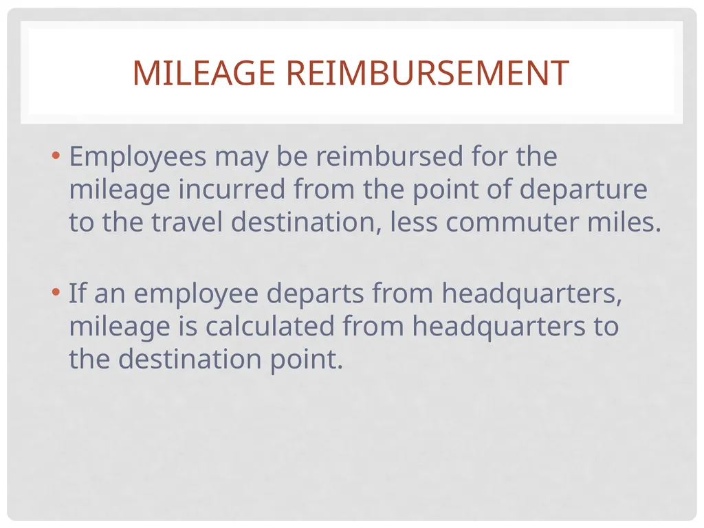 Travel and expense Reimbursement Presented by: - slide 17 of 39