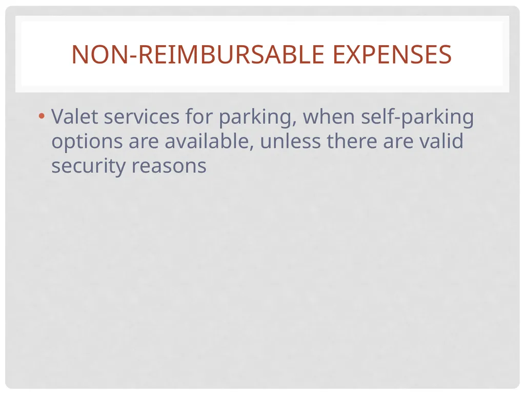 Travel and expense Reimbursement Presented by: - slide 29 of 39