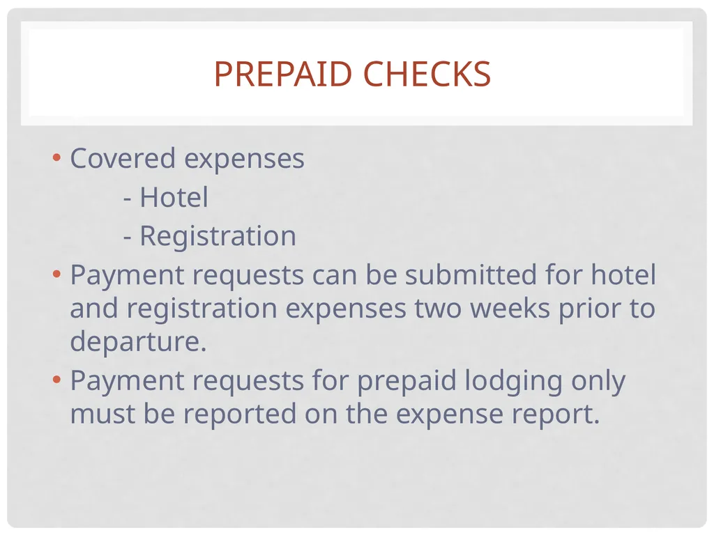 Travel and expense Reimbursement Presented by: - slide 9 of 39