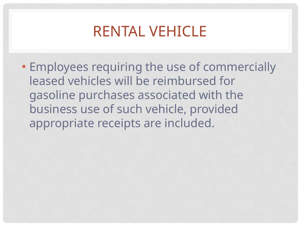 Travel and expense Reimbursement Presented by: - slide 15 of 39