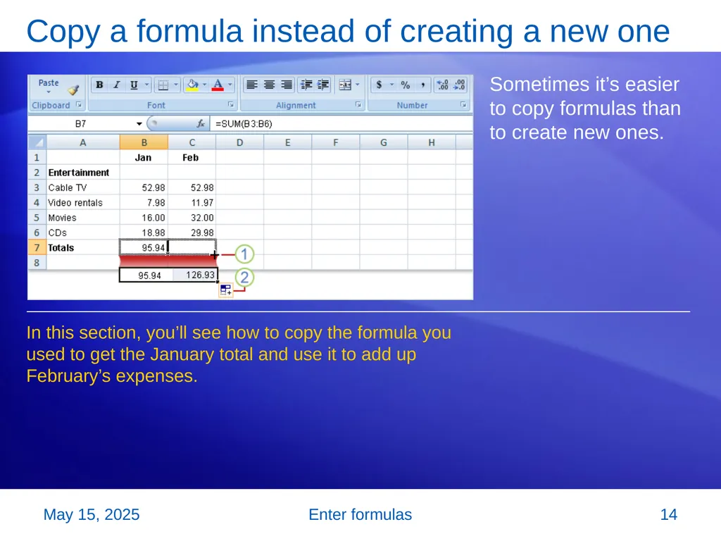 Microsoft® Office Excel® 2007 Training Enter - slide 14 of 64