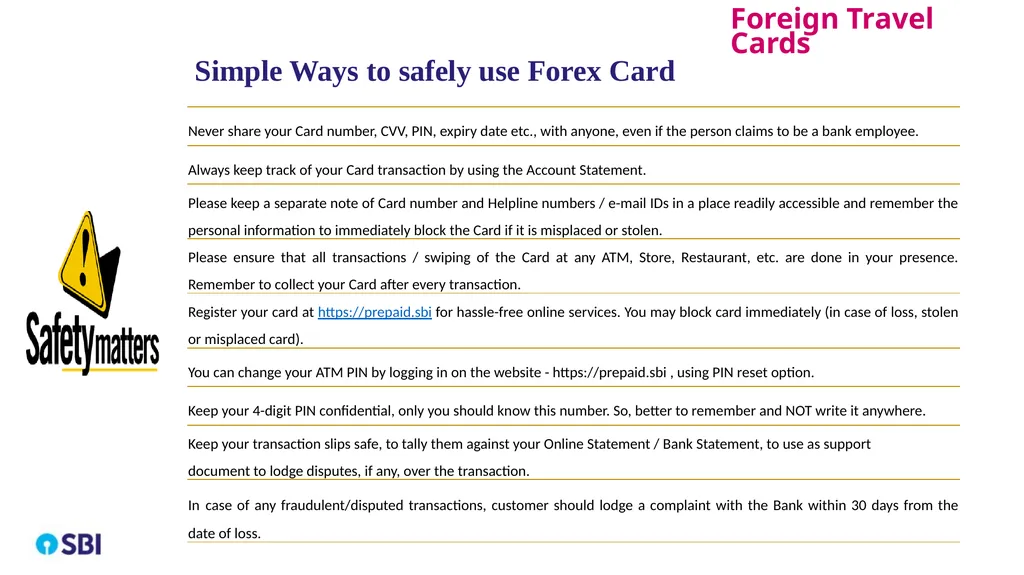 Experience the world with SBI Foreign Travel Card - slide 8 of 14